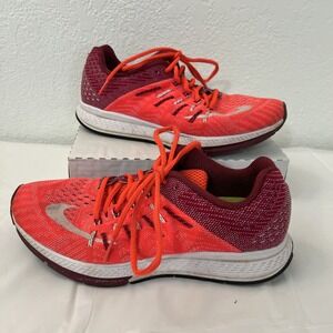 Nike Womens Air Zoom Elite 8 748589‎ 601 Red Orange Running Shoes Sneaker Sz 7.5